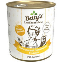 Produktbild von Betty's Landhausküche Katzen Nassfutter Hühnchen Pur Stückchen in Sauce Adult 6x800 g