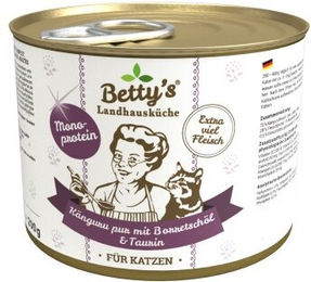 Betty's Landhausküche Katzen Nassfutter Känguru Monoprotein Hypoallergen Stückchen in Soße Adult 6x200 g - 6 x 200 g – Bild 1 von 2