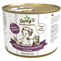 Produktbild von Betty's Landhausküche Katzen Nassfutter Känguru Monoprotein Hypoallergen Stückchen in Soße Adult 6x200 g - 6 x 200 g