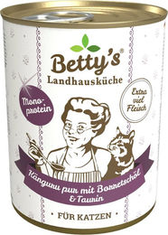 Betty's Landhausküche Katzen Nassfutter Känguru Pur Monoprotein Hypoallergen 6 x 400 g - 6 x 400 g – Bild 1 von 5