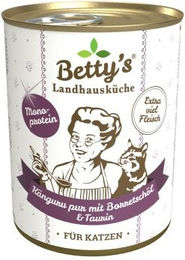 Betty's Landhausküche Katzen Nassfutter Känguru Pur Monoprotein Hypoallergen Adult 6x400 g - 6 x 400 g – Bild 1 von 2