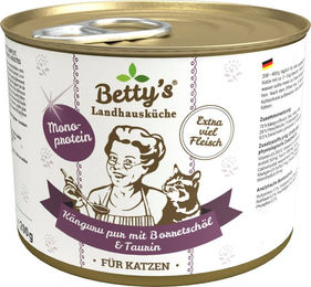 Betty's Landhausküche Katzen Nassfutter Känguru pur Monoprotein Stückchen in Sauce 6 x 200 g - 6 x 200 g – Bild 1 von 3
