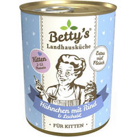 Produktbild von Betty's Landhausküche Katzen Nassfutter Kitten Huhn & Rind Stückchen in Sauce 6 x 400 g - 6 x 400 g
