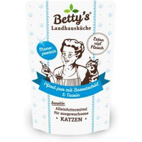 Produktbild von Betty's Landhausküche Katzen Nassfutter Pferd Monoprotein Hypoallergen Stückchen in Soße 12x 100g