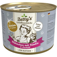 Produktbild von Betty's Landhausküche Katzen Nassfutter Senior Hühnchen mit Kürbis und Lachsöl 6 x 200 g getreidefrei - 6 x 200 g