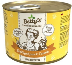 Betty's Landhausküche Katzenfutter Geflügel pur Stückchen in Sauce Adult 6x200 g - 6 x 200 g – Bild 1 von 4