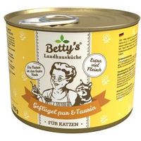 Produktbild von Betty's Landhausküche Katzenfutter Geflügel pur Stückchen in Sauce Adult 6x200 g - 6 x 200 g