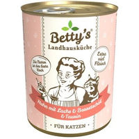 Produktbild von Betty's Landhausküche Katzenfutter Huhn mit Lachs Stückchen in Sauce 6 x 400 g - 6 x 400 g