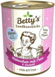 Betty's Landhausküche Katzenfutter Kitten Huhn und Pute mit hohem Fleischanteil 6x400 g - 6 x 400 g – Bild 1 von 3
