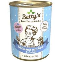 Produktbild von Betty's Landhausküche Katzenfutter Kitten Huhn und Rind Stückchen in Sauce 6x400 g - 6 x 400 g