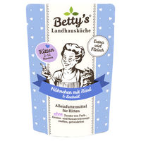 Produktbild von Betty's Landhausküche Kitten Nassfutter Huhn und Rind mit Stückchen in Sauce 12 x 100 g - 100 g