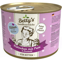 Produktbild von Betty's Landhausküche Kitten Nassfutter Katze Huhn & Pute Stückchen in Sauce 6 x 200 g - 6 x 200 g