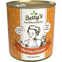 Produktbild von Betty's Landhausküche Nassfutter für Katzen Adult Ente mit hohem Fleischanteil 6 x 800 g - 6 x 800 g