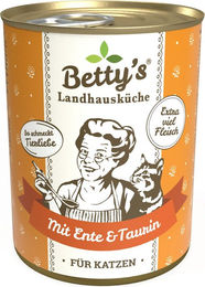 Betty's Landhausküche Nassfutter für Katzen Adult Ente Stückchen in Sauce 6 x 400 g - 6 x 400 g – Bild 1 von 4