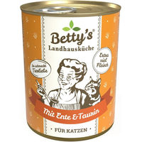 Produktbild von Betty's Landhausküche Nassfutter für Katzen Adult Ente Stückchen in Sauce 6 x 400 g - 6 x 400 g