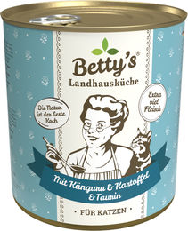 Betty's Landhausküche Nassfutter für Katzen Känguru mit Geflügel und Kartoffeln Stückchen in Sauce 6 x 800 g - 6 x 800 g – Bild 1 von 4