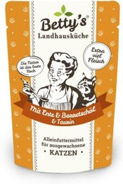 Betty's Landhausküche Nassfutter Katze Adult Ente mit Borretschöl Stückchen in Sauce getreidefrei 12 x 100 g - 12 x 100 g – Bild 1 von 6