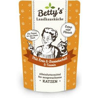 Produktbild von Betty's Landhausküche Nassfutter Katze Adult Ente mit Borretschöl Stückchen in Sauce getreidefrei 12 x 100 g - 12 x 100 g