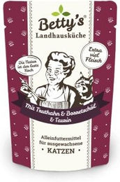 Betty's Landhausküche Nassfutter Katze Adult Huhn & Truthahn Stückchen in Sauce, getreidefrei, 12 x 100 g - 12 x 100 g – Bild 1 von 7