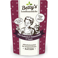 Produktbild von Betty's Landhausküche Nassfutter Katze Adult Truthahn mit Borretschöl Stückchen in Sauce 12 x 100 g - 12 x 100 g