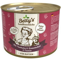 Produktbild von Betty's Landhausküche Nassfutter Katze Adult Truthahn mit Huhn in Sauce 6 x 200 g mit hohem Fleischanteil - 6 x 200 g