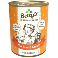Produktbild von Betty's Landhausküche Nassfutter Katze Ente Stückchen in Sauce mit hohem Fleischanteil 6 x 400 g - 6 x 400 g