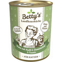 Produktbild von Betty's Landhausküche Nassfutter Katze Huhn & Kalb mit Borretschöl Stückchen in Sauce 6 x 400 g - 6 x 400 g