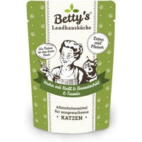 Produktbild von Betty's Landhausküche Nassfutter Katze Huhn & Kalb Stückchen in Sauce Adult getreidefrei 12 x 100 g - 12 x 100 g