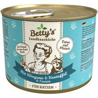 Produktbild von Betty's Landhausküche Nassfutter Katze Känguru mit Geflügel Stückchen in Sauce 6 x 200 g - 6 x 200 g