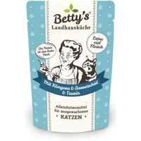 Produktbild von Betty's Landhausküche Nassfutter Katze Känguru und Geflügel Stückchen in Sauce, getreidefrei, Adult, 12 x 100 g - 12 x 100 g