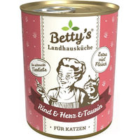 Produktbild von Betty's Landhausküche Nassfutter Katze Rind & Herz mit hohem Fleischanteil 6 x 400 g - 6 x 400 g