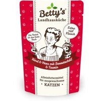 Produktbild von Betty's Landhausküche Nassfutter Katze Rind Stückchen in Sauce Sensitive 12 x 100g - 12 x 100 g