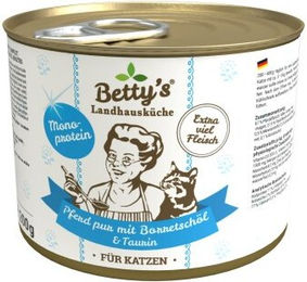 Betty's Landhausküche Pferd Pur Stückchen in Sauce für Pferde Adult Hypoallergen Monoprotein 6x200 g – Bild 1 von 2