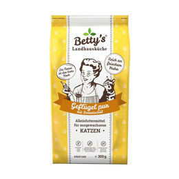 Betty's Landhausküche Trockenfutter Geflügel pur für erwachsene Katzen mit hohem Fleischanteil 300 g – Bild 1 von 4