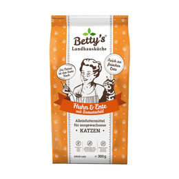 Betty's Landhausküche Trockenfutter Huhn & Ente für erwachsene Katzen getreidefrei 300 g – Bild 1 von 5