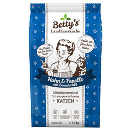 Betty's Landhausküche Trockenfutter Huhn & Forelle für Katzen Adult getreidefrei 1,4 kg – Bild 1 von 7