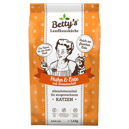 Betty's Landhausküche Trockenfutter Katze Adult Huhn & Ente getreidefrei 1,4 kg – Bild 1 von 6