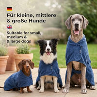 Produktbild von Betz Hundehandtuch aus 100% Baumwolle mit Klettverschluss Blau Größe L