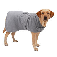 Produktbild von Betz Hundehandtuch aus 100% Baumwolle mit Klettverschluss extra saugfähig Grau Größe L