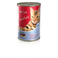 Produktbild von Bewi-Cat Meatinis Katzen Nassfutter Lachs Stückchen Adult mit hohem Fleischanteil 6x400g - 12 x 400 g