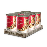 Produktbild von Bewi Cat Meatinis Katzenfutter Geflügel Stückchen in Sauce für adulte Katzen 6x400g mit hohem Fleischanteil