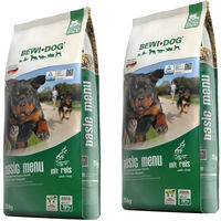 Produktbild von Bewi Dog Basic Menu Alleinfuttermittel für Hunde ohne künstliche Zusatzstoffe 2 x 25 kg