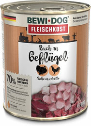 Produktbild von Bewi Dog Hunde-Fleischkost Geflügel für Adult 6x800g
