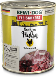Produktbild von Bewi Dog Hunde-Fleischkost Huhn für erwachsene Hunde 6x800g