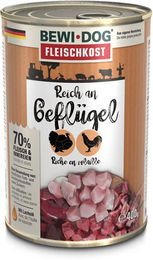 Produktbild von Bewi Dog Hundefutter Fleischkost Geflügel für Adult 6x400g