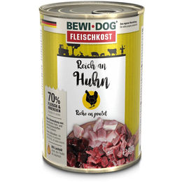BEWI DOG Hundefutter Fleischkost mit Huhn Stückchen in Sauce getreidefrei Adult 6x400g - 6 x 400 g – Bild 1 von 2