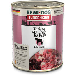 Bewi Dog Hundefutter Fleischkost mit Kalb Stückchen in Sauce getreidefrei Adult 6 x 800g - 6 x 800 g – Bild 1 von 3