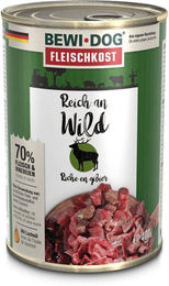 Produktbild von Bewi Dog Hundefutter Fleischkost Wild für Adult 6x400g