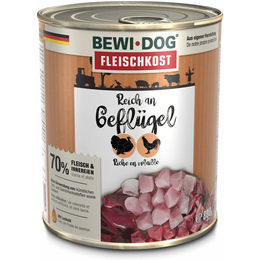Bewital Bewi Dog Hunde Fleischkost mit Geflügel Stückchen in Sauce getreidefrei Adult 800g - 6 x 0,8 kg – Bild 1 von 3