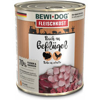 Produktbild von Bewital Bewi Dog Hunde Fleischkost mit Geflügel Stückchen in Sauce getreidefrei Adult 800g - 6 x 0,8 kg